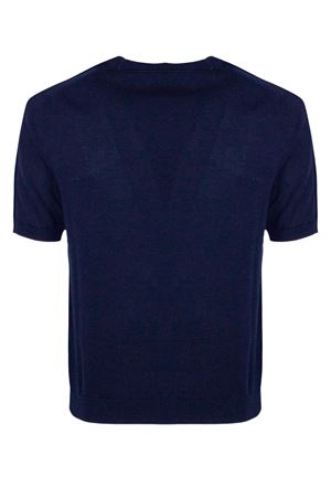 Blue cotton knit T-shirt PT TORINO | TL4SGM170ICH73MGU0360